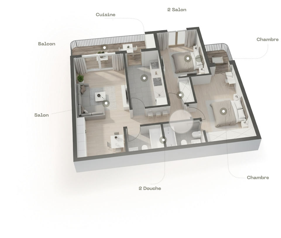Plan F4 - Vue 3D