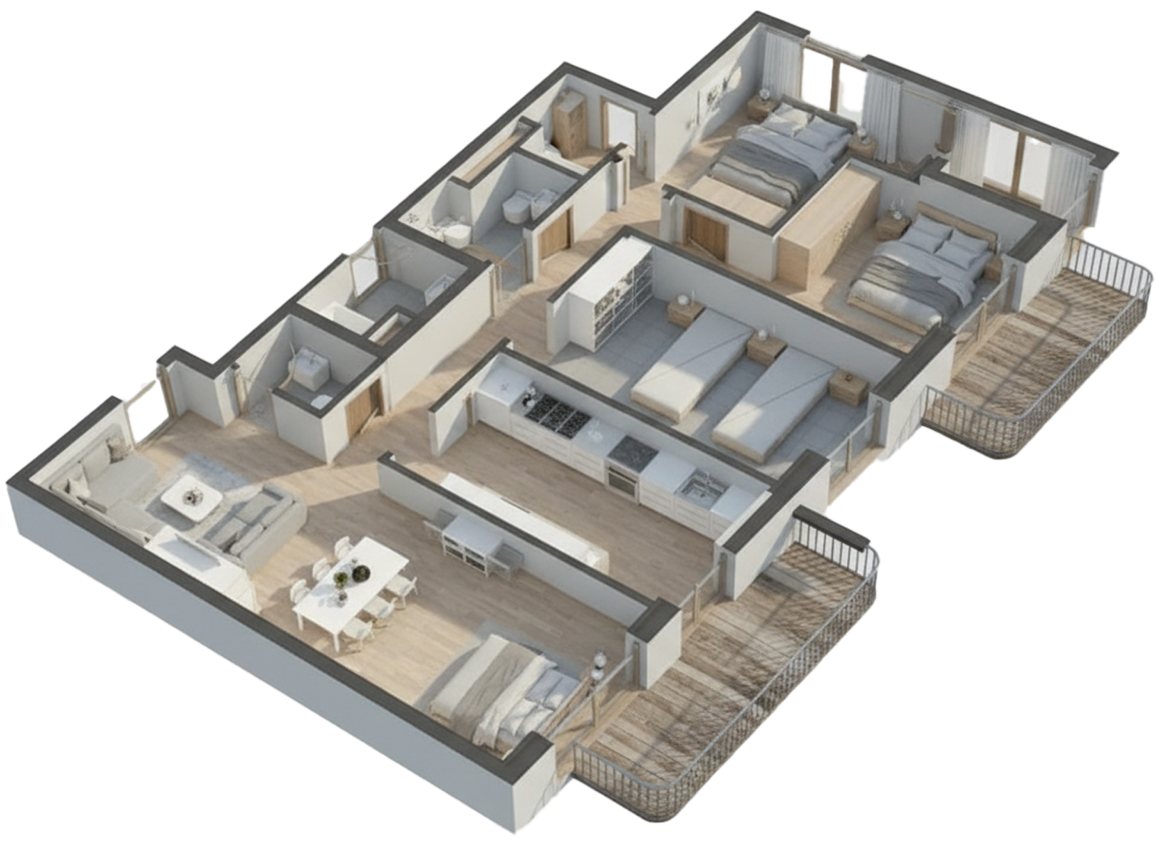 Plan F4 - Vue 3D